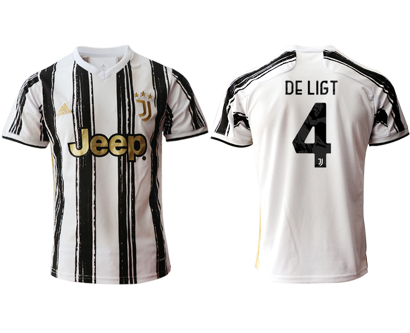 Men 2020-2021 club Juventus home aaa version #4 white Soccer Jerseys->juventus jersey->Soccer Club Jersey